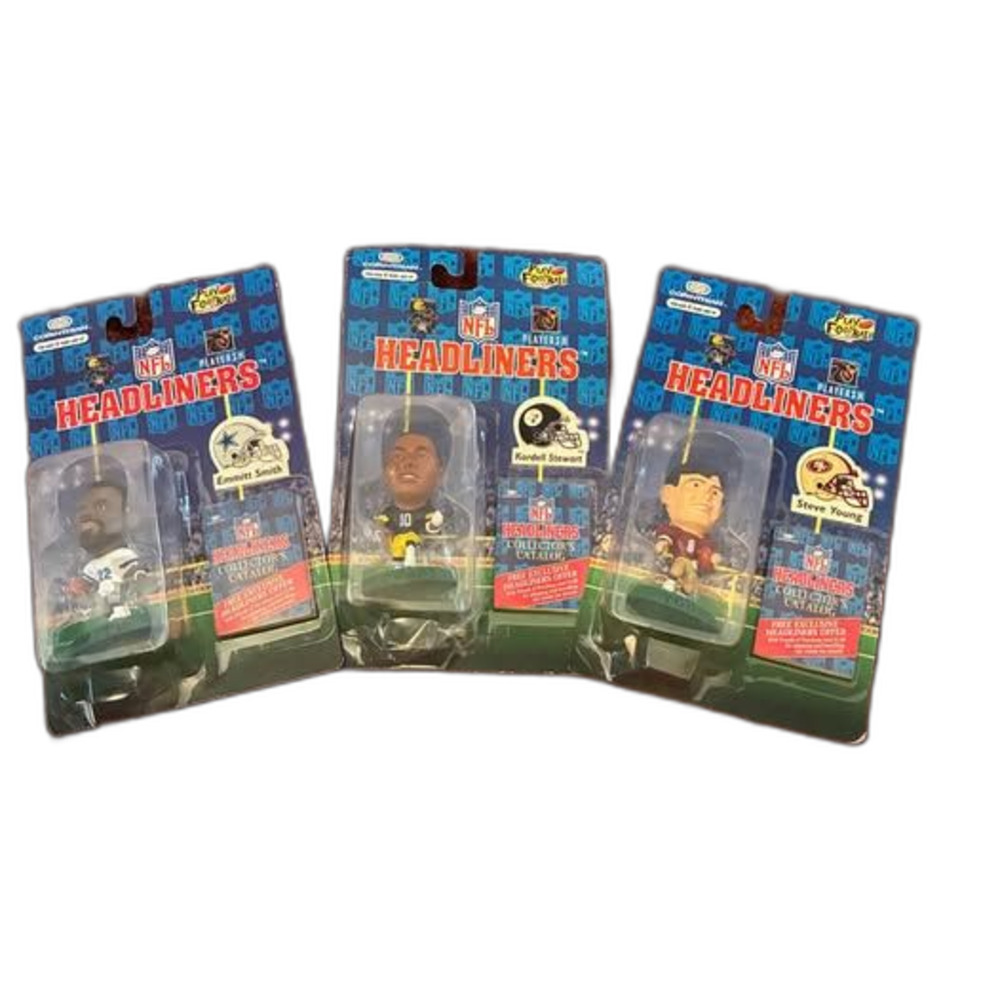 Corinthian NFL Headliners-Emmitt Smith, Kordell Stewart, Steve Young Collectible